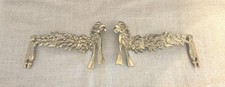 Vintage Gatco Set Of 2 Brass Bow & Laurel & Berries Swag Wall Hangings  EUC picture