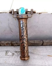 Antiqued Brass Kaleidoscope with Marble Eyepiece Best Kids Toy Kaleidoscope Gift picture