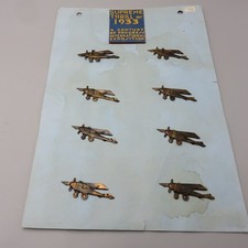 Vintage 1933 Chicago Worlds Fair Airplane Pins Century of Progress Display Card picture