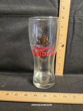 Vintage Gtuttgarter Hofbrau Tall Beer Glass Clear Used picture