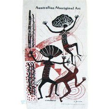 Australia Aboriginal Art on Linen Corroboree Jenuarrie Reef Productions 19