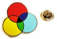 CMYK Graphic Designer Artist Symbol Hat Jacket Tie Tack Lapel Pin picture