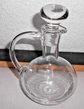 Vintage Glass 6” Cruet with Stopper Dispenser Pourer Server Oil 0r Vinegar picture