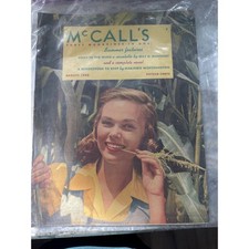 Vintage August 1942 McCall's Magazine WWII Era Fashion Fiction Ephemera 1940s picture