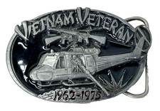 Vintage Vietnam War Veteran Pewter Belt Buckle picture