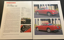 1950-1958 Alfa Romeo 1900 - Vintage Automotive Spec-Sheet Art Print / Wall Art picture
