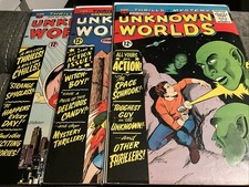 Unknown Worlds #s 34,38,44 ACG Comics 1964 picture