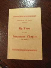 1929 By-Laws Graystone Chapter No. 1915 Province of Kent Freemasonry masonic/500 picture