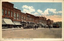 Court Street Tennessee Street Florence AL vintage postcard h208 picture