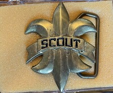 Boy Scout Belt Buckle Taiwan Brass picture