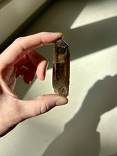 Stunningly Dark Vintage 1986 Smoky Quartz Point Lake George Colorado 35g 2.75 In picture
