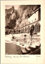 Salzburg Austria View Salzburg Fortress Historic Real Photo RPPC Postcard picture