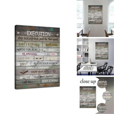 PSYYSP Execution Motivational Quote Canvas Wall Art Workplace Decor picture