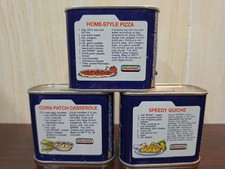 (3) Hormel SPAM Tins PIZZA QUICHE CASSEROLE Can Coin Bank Collectible Austin MN picture