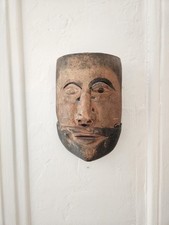 Authentic 1940s Mexican Dance Mask – Michoacán Purépecha Folk Art – Danced picture