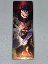 NEW Berserk 2x6” Guts Bloodied And Smiling Fan Art Metal Bookmark picture