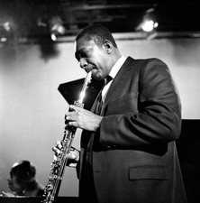 American Jazz 1963 Jazz saxonphonist John Coltrane Recording TV Old Photo picture