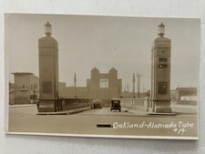 RPPC 1928 OAKLAND - ALAMEDA TUBE CA. JUST AFTER OPENING- UNPOSTED POSTCARD picture