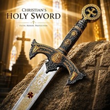 LEGENDAY MEDIEVAL SWORD RENAISSANCE CRUSADER KNIGHTS TEMPLAR MEDIEVAL picture