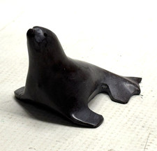 Native American Inuit Soapstone Seal Sculpture Carving Art picture