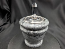 Vintage Swank Electronic Perpetual Match Table Lighter Mid Century Marble 5.5