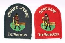 Wayfarers Embroidered Patches Cinque Terre & Dordogne Hiking Tours Travel Badges picture