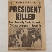1963 New York Daily News JFK Assassination Newspaper Nov 23. President Killed. picture