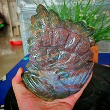 1.65LBTop natural crystal hand carved therapeutic artwork0.75kg picture