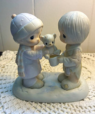 Enesco Precious Moments “Christmastime Is For Sharing” Figurine 1983 - NO BOX  picture