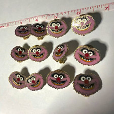 Vintage Muppets Animal Enamel Pin Lot of 12 Jim Henson Character Pins 1976 picture