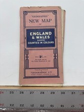 Geographia New Map of England & Wales Vintage picture