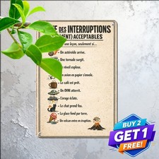 Funny French Humor Sarcastic Quote Tin Sign Retro Kitchen Dining Room Wall Art picture