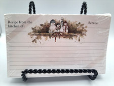 Vintage Set of 36 Recipe Cards Snowmen Holidays Christmas Pat Richter NIP picture