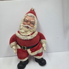 Vintage 50s Rushton Company Star Creation Coca-Cola Rubber Face Santa Claus picture
