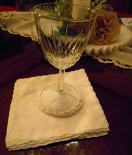 24 Pcs VTG Madeira IVY Embroidery Linen Cocktail Napkins & Glass Slippers White picture