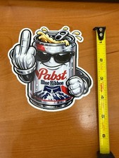 PBR Pabst Blue Ribbon sticker cooler toolbox refrigerator car shop mancave picture
