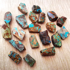 20Pcs Turquoise Natural Chips Nugget, Not Stabilized or Polished, Nishapour Mine picture