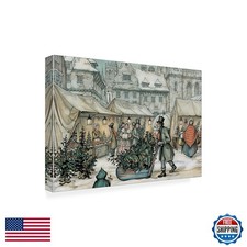 Trademark Fine Art 'A Christmas Sled' Canvas Art 16x24 picture