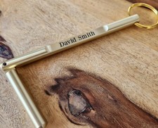 Solid Brass Custom Elevator Door Key, Single Drop Key picture