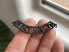 Rare Original WW2 Australian Uniform Shoulder Title Badge Metal Insignia WWII picture