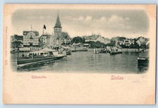 Bavaria Germany Postcard Harbor Section Lindau c1905 Antique Unposted picture