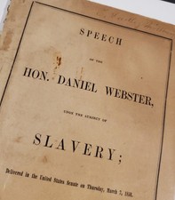Speech Of Hon. Daniel Webster ON SLAVERY U.S. Civil War Speech Debate Papers picture