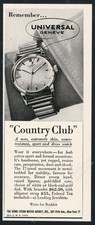 1949 Universal Geneve Country Club watch photo vintage print ad picture