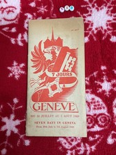 1949 GENEVE seven days in Geneva , Pullout Info Guide And Adverts Maps picture