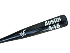 Austin 3:16 Custom Engraved Wooden Baseball Bat Limited Edition picture