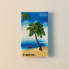 Mexico Cancun Beach Scenery Collectible Tourist Souvenir 3D Resin Fridge Magnet picture