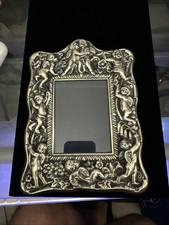 Vintage ENGLISH Ornate Sterling Silver 925 Figural Cherub Putti Picture Frame picture