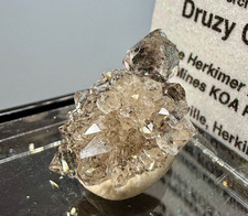 1.28 g Herkimer Diamonds over Druzy Matrix, Unique Floater Specimen picture
