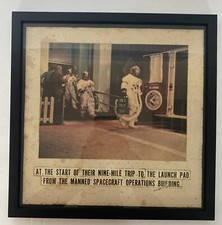 Nasa Apollo Astronauts Vintage Framed Photo Displayed At Kennedy Space Center picture