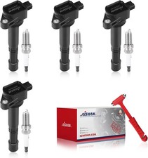 Set of 4 Ignition Coil Pack and Iridium Spark Plugs Compatible with Acura ILX... picture
